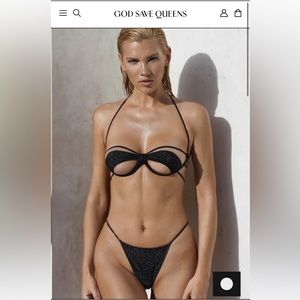 God save queens Lou top black NWT